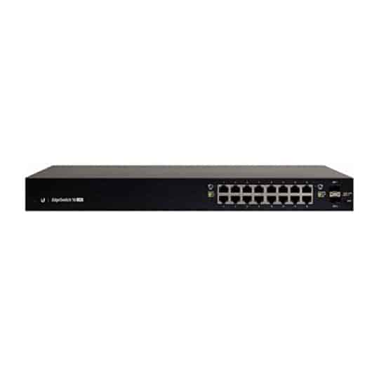 Ubiquiti ES-16-150W EdgeSwitch 16-Port Layer 2 Gigabit PoE+ Switch w- 2x SFP Ports (150W)